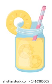 pineapple juice drink design vector illustration