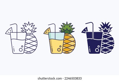 Pineapple Juice icon vector illustration
