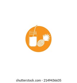 pineapple juice logo.vector illustration logo design.