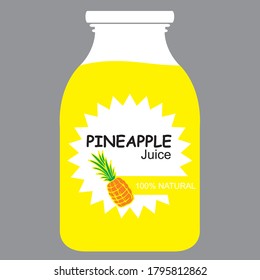  PINEAPPLE JUICE_LABLE DESIGN is a piece of paper,plastic film,cloth,metal or other material affixed to a container or product.
