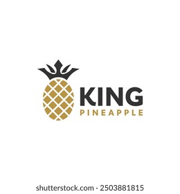 pineapple king logo vector. logo inspiration