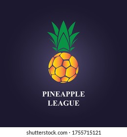 Pineapple league logo vector concept