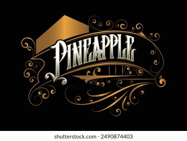 PINEAPPLE lettering custom style design