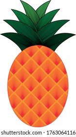 Piña (líneas de arte, dibujos de frutas)