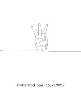 Pineapple line art on white background vector illustration hand draw design 