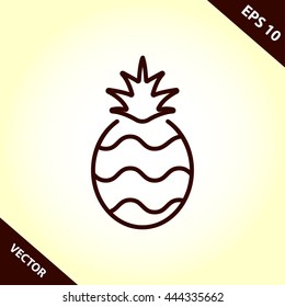 pineapple line icon