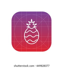 pineapple line icon