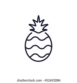 pineapple line icon