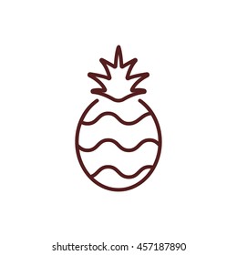 pineapple line icon
