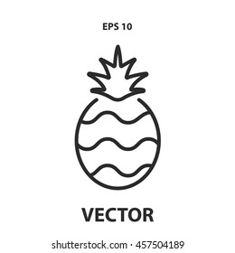 pineapple line icon