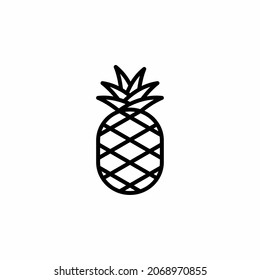 Pineapple line icon design concept 
