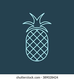 Pineapple Line Icon Eps-10.