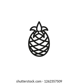 Pineapple line icon. Exotic fruit, ingredient, flavor. Food line icon. Can be used for topics like juice, vitamins, summer