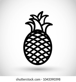Pineapple line icon vector