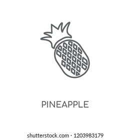 Pineapple linear icon. Pineapple concept stroke symbol design. Thin graphic elements vector illustration, outline pattern on a white background, eps 10.