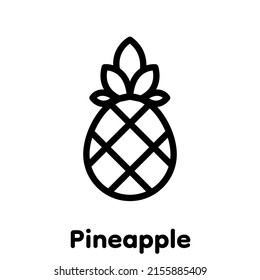 Pineapple linear icon, Vector, Illustration.