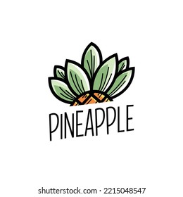 Pineapple Logo Design Concept for Business and Branding. Fresh Fruit Logo Template Vector. Pineapple Logo Template