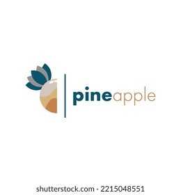 Pineapple Logo Design Concept for Business and Branding. Fresh Fruit Logo Template Vector. Pineapple Logo Template