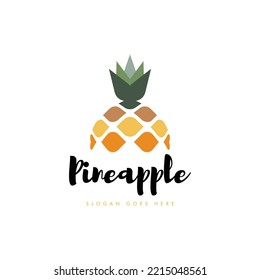 Pineapple Logo Design Concept for Business and Branding. Fresh Fruit Logo Template Vector. Pineapple Logo Template