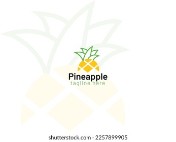 Pineapple logo design - Food logo design Free Vector