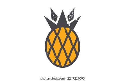 pineapple logo design inspiration. logo template. editable vector