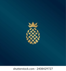 pineapple logo design inspiration. logo template. editable vector