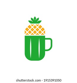 Pineapple logo design vector. Icon Symbol. Template Illustration. Creative design