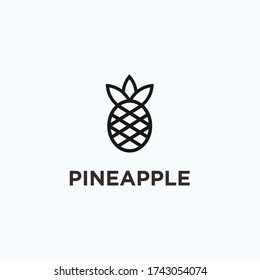 pineapple logo design vector illustration