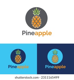 Pineapple logo design vector template,