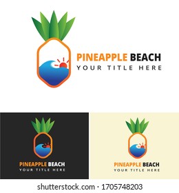 Pineapple Logo Desing - Beach Logo Desing