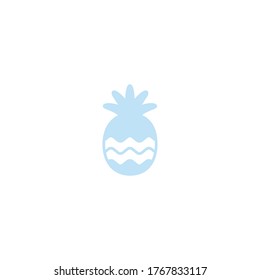 pineapple logo icon design with simple line art style