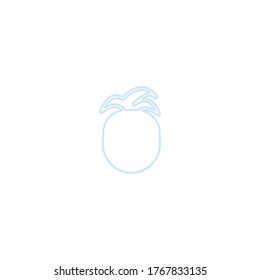 pineapple logo icon design with simple line art style