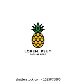Pineapple Logo Icon Design Template Vector Illustration