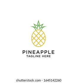 Icono del logotipo Pineapple Diseño Plantilla Concepto Vector de ilustración