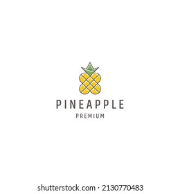Pineapple logo icon design template