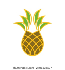 Plantilla de diseño de icono de logotipo de piña