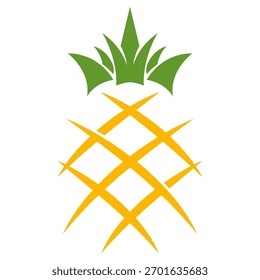 Modelo de design de ícone de logotipo de abacaxi