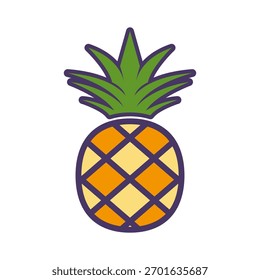 Modelo de design de ícone de logotipo de abacaxi