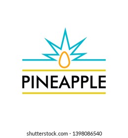 pineapple logo icon for good product or agriculture industry