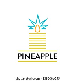 pineapple logo icon for good product or agriculture industry