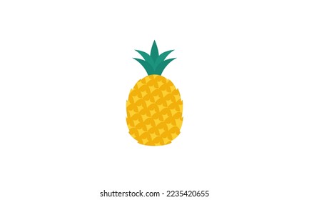 Logo de la piña. Ilustración de frutos de piña, frutos de verano, para una vida sana y natural.