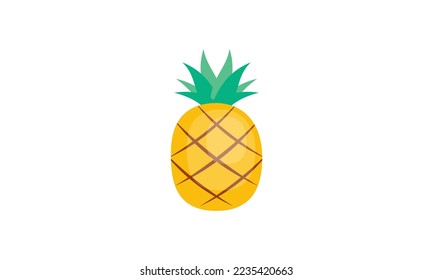 Pineapple logo. Illustration of pineapple fruit, summer fruits, for a healthy and natural life.