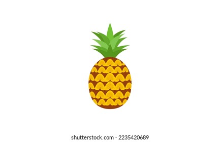 Logo de la piña. Ilustración de frutos de piña, frutos de verano, para una vida sana y natural.