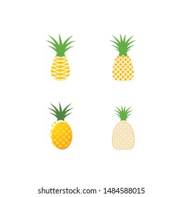 Pineapple logo ilustration vector template
