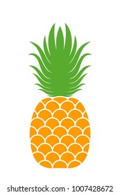 Pineapple logo. Isolated pineapple on white background. EPS 10. Vector illustration