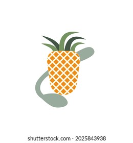 logotipo de piña aislado en fondo blanco