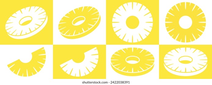 Pineapple logo. Isolated pineapple on white background