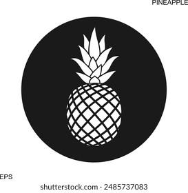 Pineapple logo. Isolated pineapple on white background
