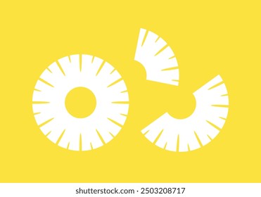 Pineapple logo. Isolated pineapple on white background