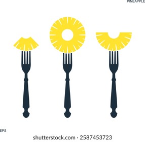 Pineapple logo. Isolated pineapple on white background